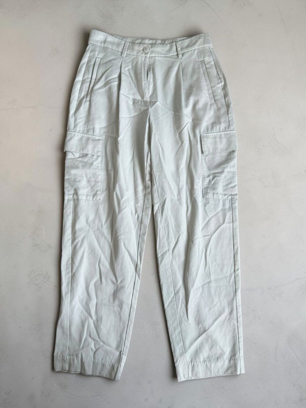 OLD NAVY Taylor Straight Beige High Rise Trousers Pants Size Small